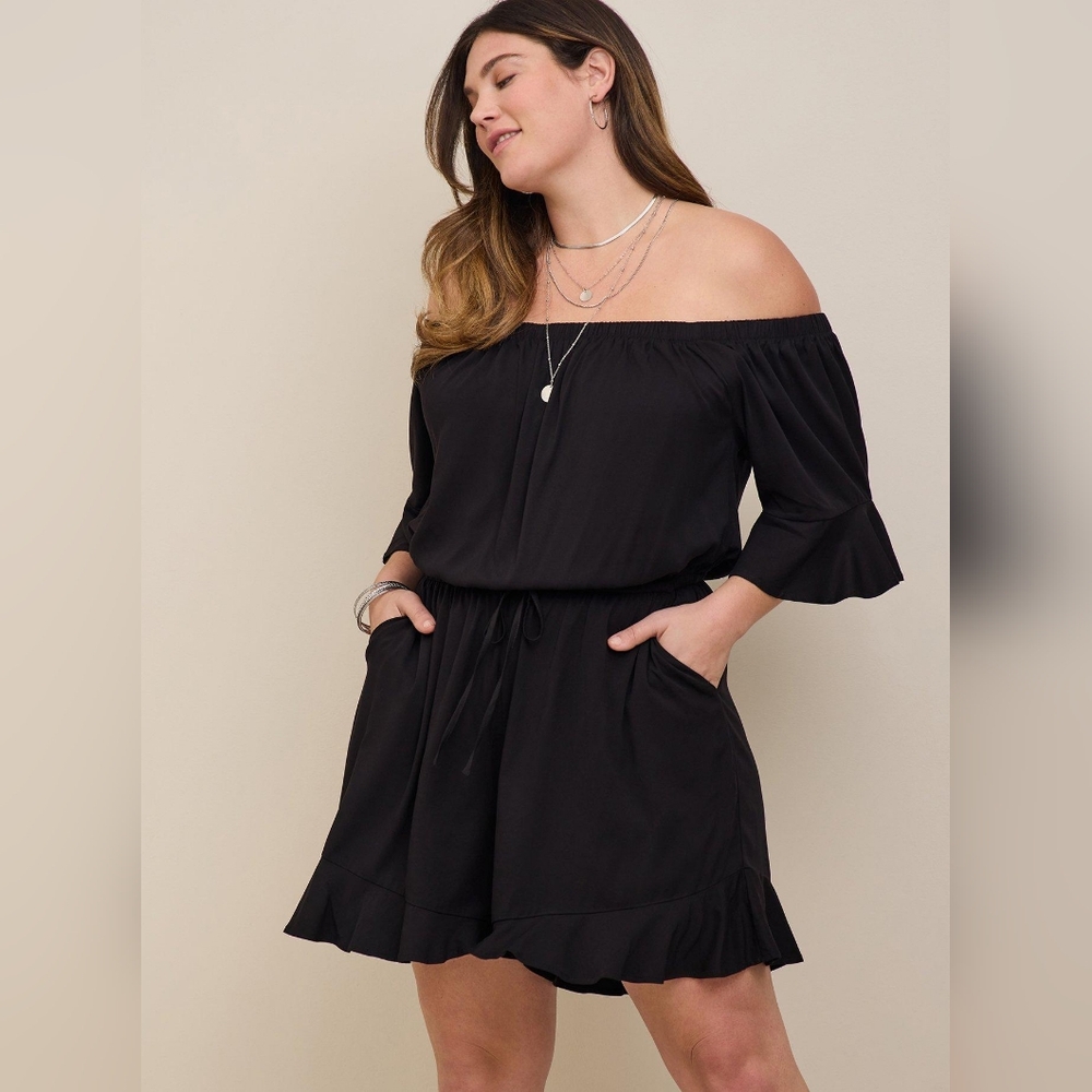 Nwot Torrid Off Shoulder Romper 2